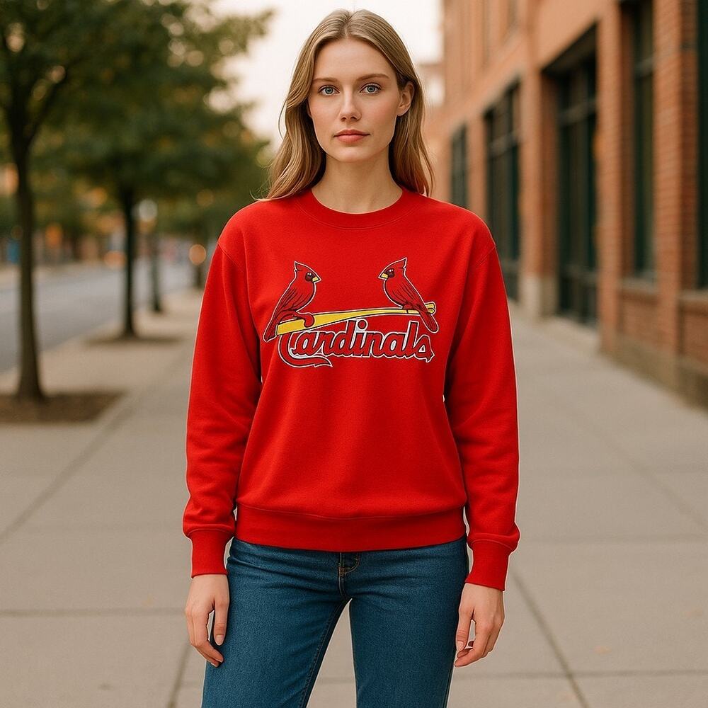 Lot of 2 Dif. Cardinals T-Shirts Red Long Sleeve +Blue Short Sleeve Both Men's L